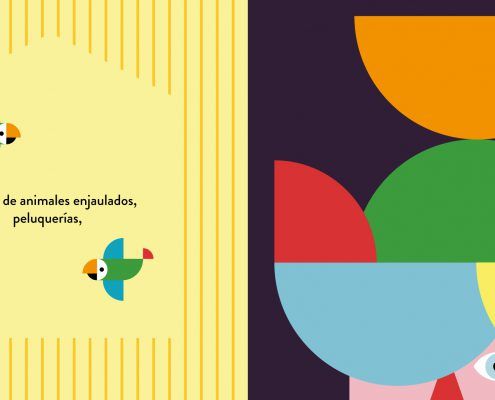Monos en la cara doble pagina